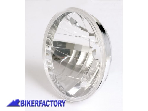 Inserto per faro rotondo Ø 165 mm con vetro trasparente liscio (lampada H4) - Prodotto generico non specifico per questo modello di moto