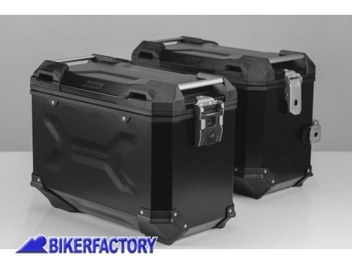 Kit borse laterali in alluminio SW-Motech TRAX ADVENTURE 45 / 37 colore nero con telai PRO per TRIUMPH Tiger 800 / XC / XCx / XCa / XR / XRx / XRT