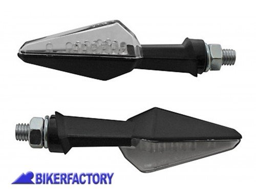 Frecce (dx + sx) a LED mod. SPIKE, corpo nero - Prodotto generico non specifico per questo modello di moto