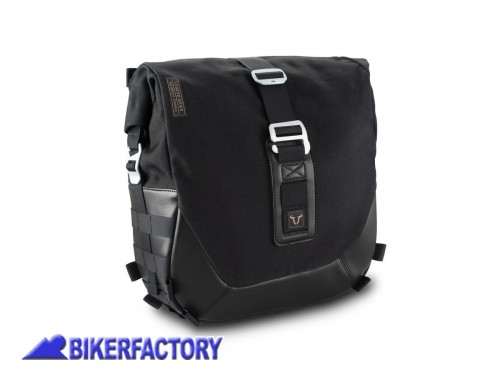 Kit completo borsa laterale SW-Motech Legend Gear - Black Edition - LC2 sx (13.5 lt) + telaio laterale SLC per Ducati Scrambler 1100 Pro / Sport Pro /Tribute Pro