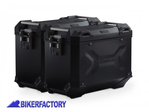 Kit borse laterali in alluminio SW-Motech TRAX ADVENTURE 45 / 45 colore nero con telai PRO per SUZUKI V-Strom 650 / V-Strom 650 XT