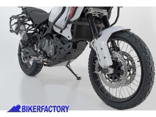 Paracoppa / paramotore / protezione sottoscocca SW-Motech in alluminio NERO per Ducati DesertX