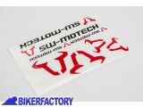 BikerFactory Kit Adesivi SW Motech in varie dimensioni colore nero rosso WER GIV 016 10001 1033984