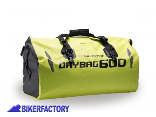BikerFactory Borsa Posteriore impermeabile SW Motech DRYBAG 600 60 lt colore giallo neon Security Line BC WPB 00 002 10001 Y 1029776