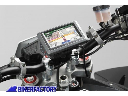 BikerFactory Supporto SW Motech base manubrio per GPS con QUICK LOCK specifico per i modelli BMW R850 1100 1150RT GPS 07 XX 646 10600 B 1018664