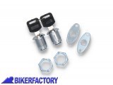 BikerFactory Kit serratura Legend Gear 2 cilindretti 2 chiavi A chiusura unica Per borse LH BC LOC 00 682 10000 S 1043821