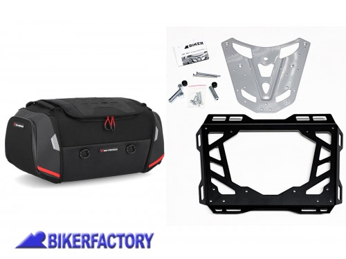 BikerFactory Kit Borsa SW Motech RACKPACK PRO portapacchi e estensione per BMW R1200R BKF 07 8617 30000 1046625