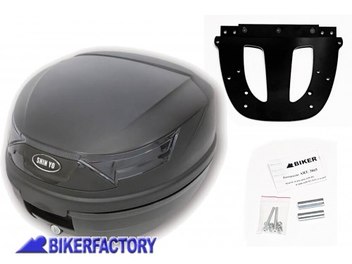 BikerFactory Kit completo Bauletto top case 32 lt e piastra per BMW R 850 1100 1150 RT e BMW R 1100 1150 RS BKF 07 3865 20000 1046724