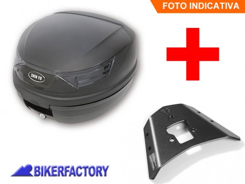 BikerFactory Kit completo bauletto 32 lt e portapacchi specifico per BMW G 310 R GPT 07 649 15000 B PW M 1049086