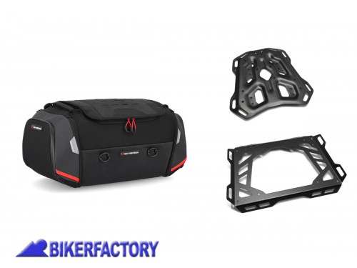 BikerFactory Kit portapacchi estensione e borsa posteriore RACKPACK PRO SW Motech x Moto Guzzi V85 TT GPT 17 925 30000 1050101