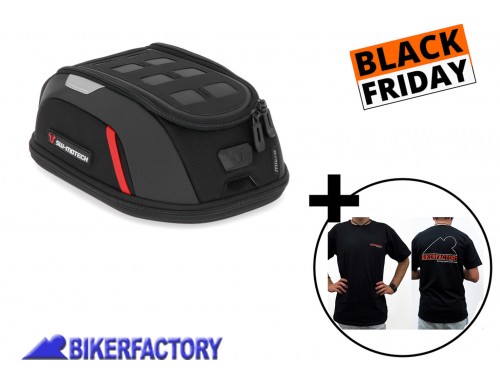 BikerFactory Kit Black Friday Borsa serbatoio PRO Quick Lock MICRO SW Motech 2 5 5 lt e T Shirt bikerfactory 1047352
