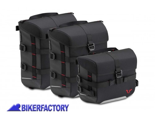 BikerFactory Kit borse SW Motech SysBag 15 15 10 colore nero antracite con cinghie incluse BC SYS 00 002 15200 1038704