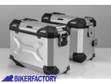 BikerFactory Kit borse laterali in alluminio SW Motech TRAX ADVENTURE 37 37 colore argento per BMW F 650 GS Dakar e G 650 GS Sertao KFT 07 094 70009 S 1033342