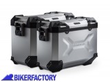BikerFactory Kit borse laterali in alluminio SW Motech TRAX ADVENTURE 45 37 colore argento con telai PRO per Aprilia Tuareg 660 KFT 13 849 70000 S 9 1046546