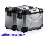 BikerFactory Kit borse laterali in alluminio SW Motech TRAX ADVENTURE 45 37 colore argento con telai PRO per BENELLI TRK 502 X KFT 19 806 70000 S 9 1045826
