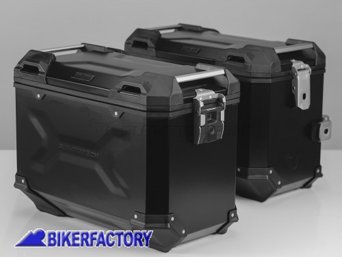 BikerFactory Kit borse laterali in alluminio SW Motech TRAX ADVENTURE 45 45 colore nero per BMW R 1200 R RS e R 1250 R RS KFT 07 573 70100 B 1041109