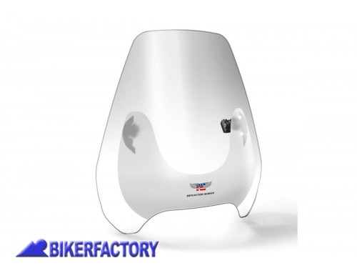 BikerFactory Cupolino parabrezza screen Deflector Screen DX National Cycle regolabile trasparente fissaggio QuickSet per manubri %C3%98 22 mm Alt 35 5 cm larg 38 1 cm N25040 1018711