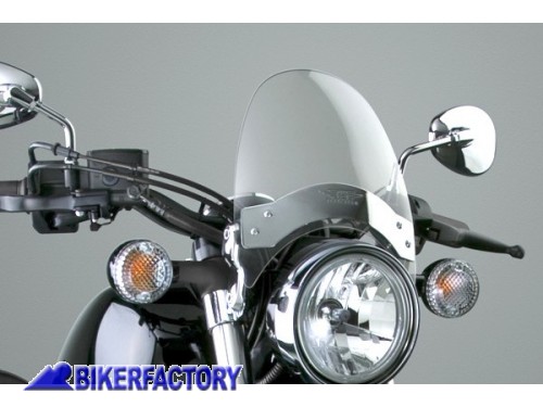 BikerFactory Cupolino parabrezza screen Flyscreen mod N2530 National cycle alt 21 6 cm larg 23 5 cm Trasparente N2530 1047739