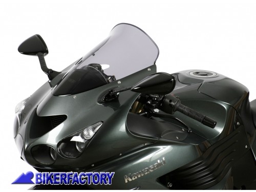 BikerFactory Cupolino parabrezza screen MRA mod Touring x KAWASAKI ZZR 1400 06 in poi Alt 45 5 cm Larg 38 cm ca 1002069