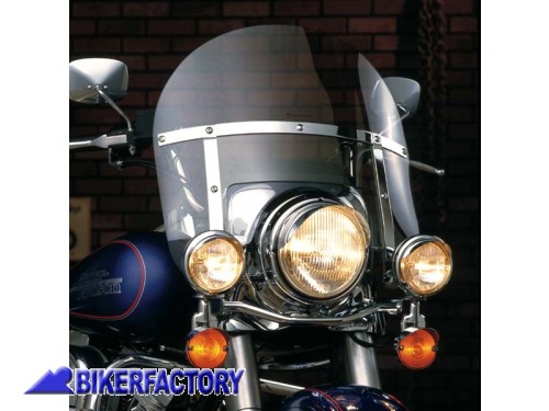 BikerFactory Cupolino parabrezza screen National Cycle Chopped Heavy Duty per Harley Davidson Alt 43 8 cm Largh 57 1 cm ca N2272 1023837