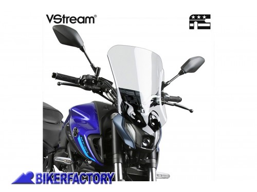 BikerFactory Cupolino parabrezza screen National Cycle VStream MID Fum%C3%A8 chiaro per YAMAHA MT 07 Alt 39 cm Larg 32 4 cm ca N20341 1047603