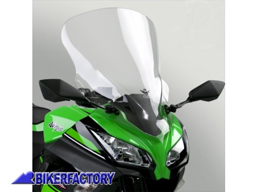 BikerFactory Cupolino parabrezza screen National Cycle VStream Maggiorato per Kawasaki Ninja 300 13 17 Alt 61 6 cm Larg 45 7 cm ca N20110 1029408