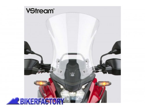 BikerFactory Cupolino parabrezza screen National Cycle VStream TOURING Trasparente per Honda CB500X 19 in poi Alt 55 2 cm Larg 38 1 cm ca N20065 1044593