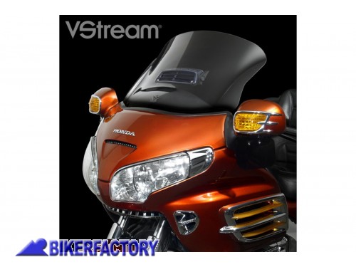 BikerFactory Cupolino parabrezza screen National Cycle VStream per Honda Goldwing GL1800 01 17 Alt 55 9 cm Larg 66 0 cm ca Modello CON foro per presa d aria N20012A 1001811