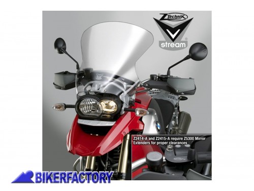 BikerFactory Cupolino parabrezza screen ZTechnik VStream Mod Touring x BMW R 1200 GS 04 12 Alt 49 2 cm Largh 48 2 cm ca Z2415A 1019779