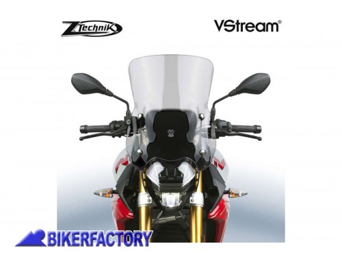 BikerFactory Cupolino parabrezza screen ZTechnik VStream Sport Touring per BMW F 900 R colore Fum%C3%A8 chiaro Alt 44 5 cm Larg 32 2 cm ca Z2390 1044807
