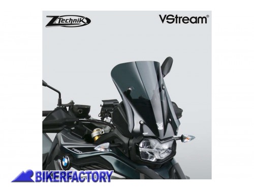 BikerFactory Cupolino parabrezza screen ZTechnik VStream Sport per BMW F 850 GS colore fum%C3%A9 scuro Alt 38 4 cm Larg 31 8 cm ca Z2377 1040629