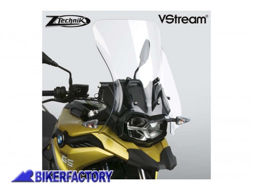 BikerFactory Cupolino parabrezza screen ZTechnik VStream Touring per BMW F 750 GS colore trasparente Alt 48 3 cm Larg 39 4 cm ca Z2383 1042327