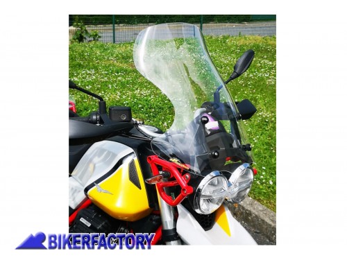 BikerFactory Cupolino parabrezza screen alta protezione x MOTO GUZZI V85 TT 19 in poi h 57 cm Trasparente SE17 BG012HPIN 1042753