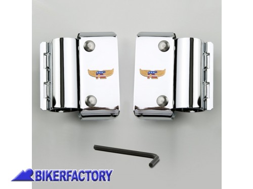 BikerFactory Kit di aggancio Cromato per cupolini Heavy Duty Forche coniche KIT BH 1049934