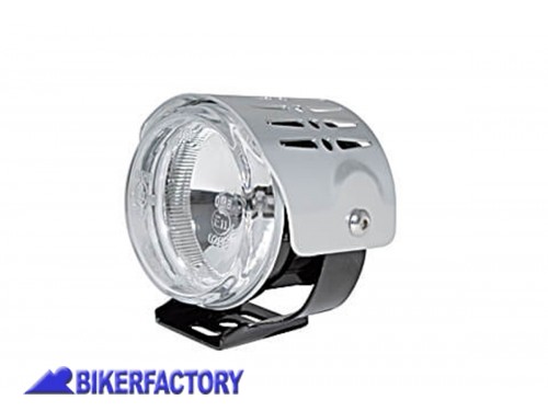 BikerFactory KIT Faretti supplementari rotondi con cover argento completi di cablaggio Prodotto generico non specifico per questo modello di moto BKF 222 013 2 1048356
