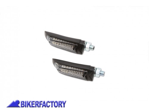 BikerFactory Frecce anteriori dx sx a LED mod HIGHSIDER colore nero con luce di posizione anteriore Prodotto generico non specifico per questo modello di moto PW 00 204 260 1038046