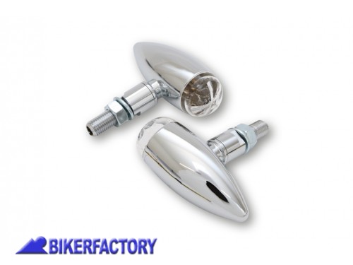 BikerFactory Frecce dx sx a LED mod MICRO BULLET corpo cromato Prodotto generico non specifico per questo modello di moto PW 00 203 118 1037405