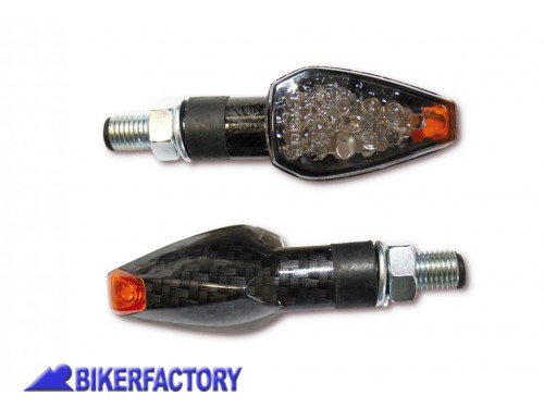 BikerFactory Frecce dx sx a LED mod PEAK carbon look stelo corto Prodotto generico non specifico per questo modello di moto PW 00 203 888 1037883