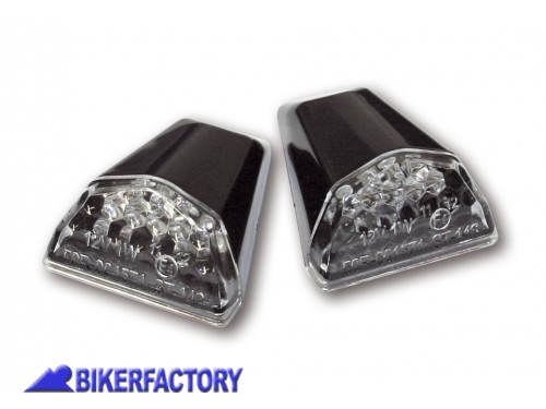 BikerFactory Frecce dx sx a LED mod SWIFT per fissaggio su carena corpo nero Prodotto generico non specifico per questo modello di moto PW 00 203 065 1037435