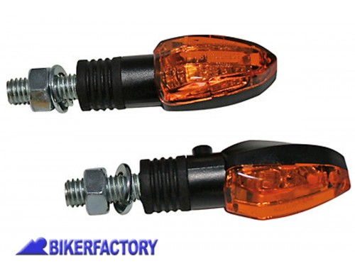 BikerFactory Frecce dx sx mod LIZZARD corpo nero e lenti ambra prodotto generico non specifico per questo modello di moto PW 00 204 255 1038038