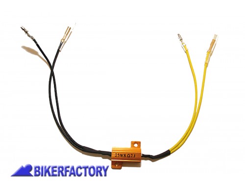 BikerFactory Kit coppia resistenze 8 2 Ohm 25 W per frecce MICRO 1000 LED PW 00 207 026 1030695