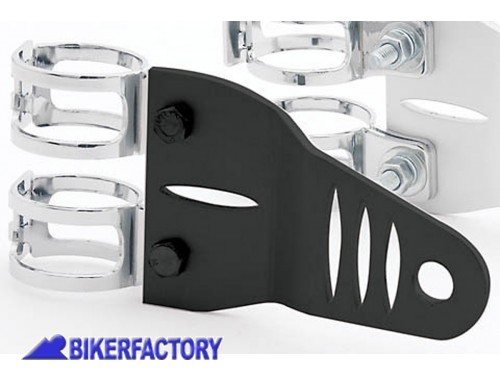 BikerFactory Kit montaggio universale staffe clamp per fari anteriori 1031168