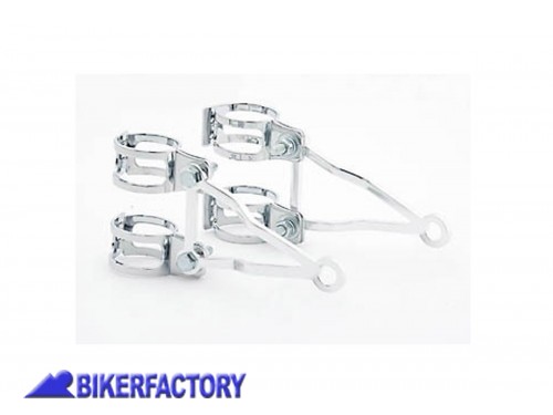 BikerFactory Kit montaggio universale staffe clamp per fari anteriori 1031187