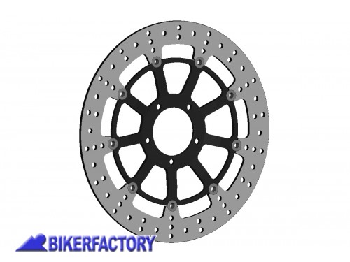 BikerFactory Disco freno anteriore BRAKING serie R STX per DUCATI MONSTER 1200 e MULTISTRADA 1200 BR STX134 1036652