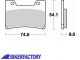 BikerFactory Pastiglie anteriori BRAKING con mescola base semi metallica SM1 BR 729SM1 1004168