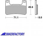 BikerFactory Pastiglie anteriori BRAKING semi metalliche Sinterizzate in mescola CM55 BR 898CM55 1004286