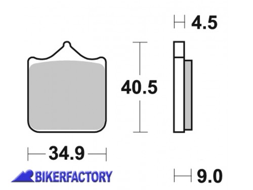 BikerFactory Pastiglie anteriori BRAKING semi metalliche in mescola CM55 BR 947CM55 1036607