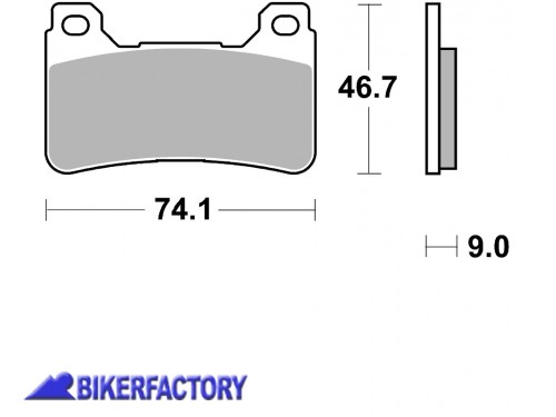 BikerFactory Pastiglie anteriori BRAKING semi metalliche in mescola CM66 BR 899CM66 1010135