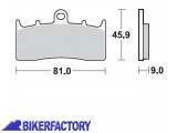 BikerFactory Pastiglie anteriori BRAKING semi metalliche sinterizzate in mescola CM55 BR 879CM55 1004303
