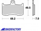 BikerFactory Pastiglie anteriori BRAKING semi metalliche sinterizzate in mescola CM55 BR 906CM55 1004302